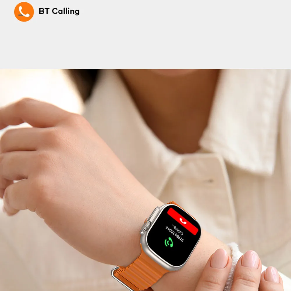 Itel Ultra 2 Sones ISW-12U Smart Watch Silver Case With Orange Silicone Strap