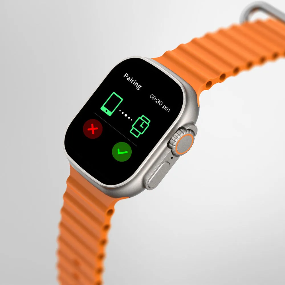 Itel Ultra 2 Sones ISW-12U Smart Watch Silver Case With Orange Silicone Strap