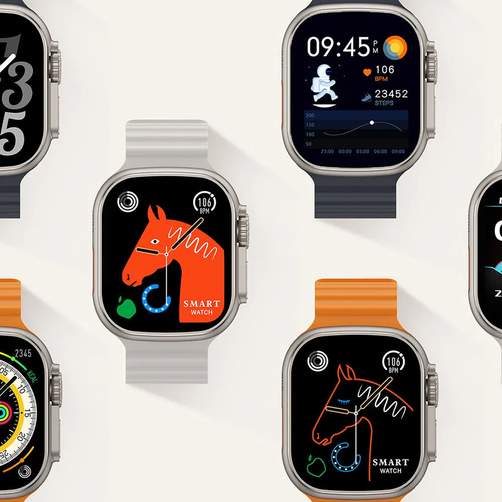 Itel Ultra 2 Sones ISW-12U Smart Watch Silver Case With Orange Silicone Strap