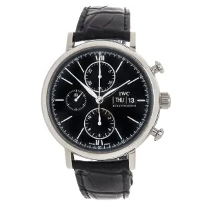 IWC Portofino Chronograph Black Dial
