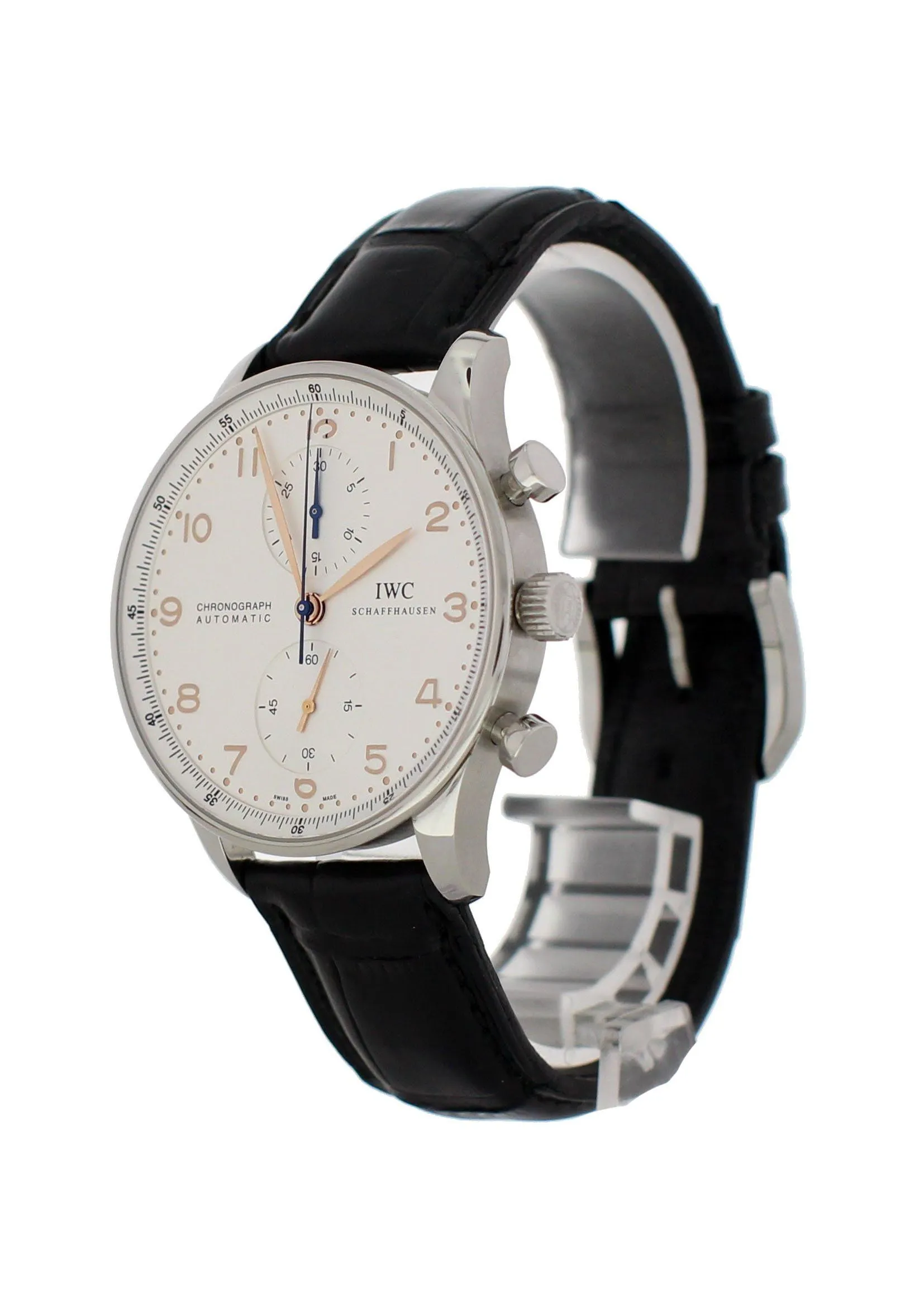 IWC Portuguese Chronograph IW371401 Mens Watch With Box And Booklets