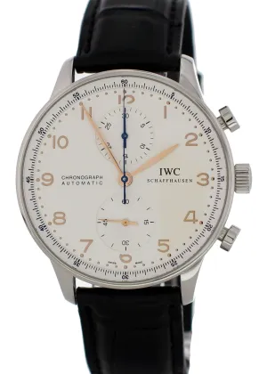 IWC Portuguese Chronograph IW371401 Mens Watch With Box And Booklets