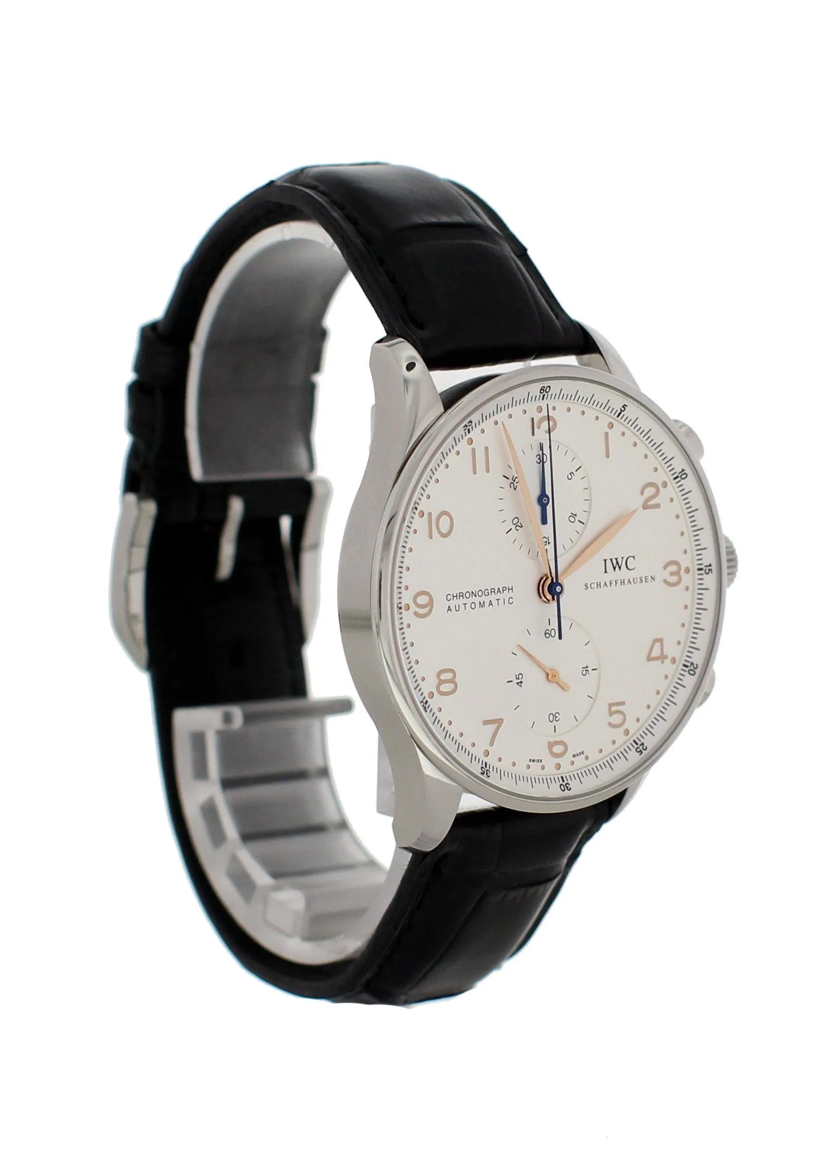 IWC Portuguese Chronograph IW371401 Mens Watch With Box And Booklets