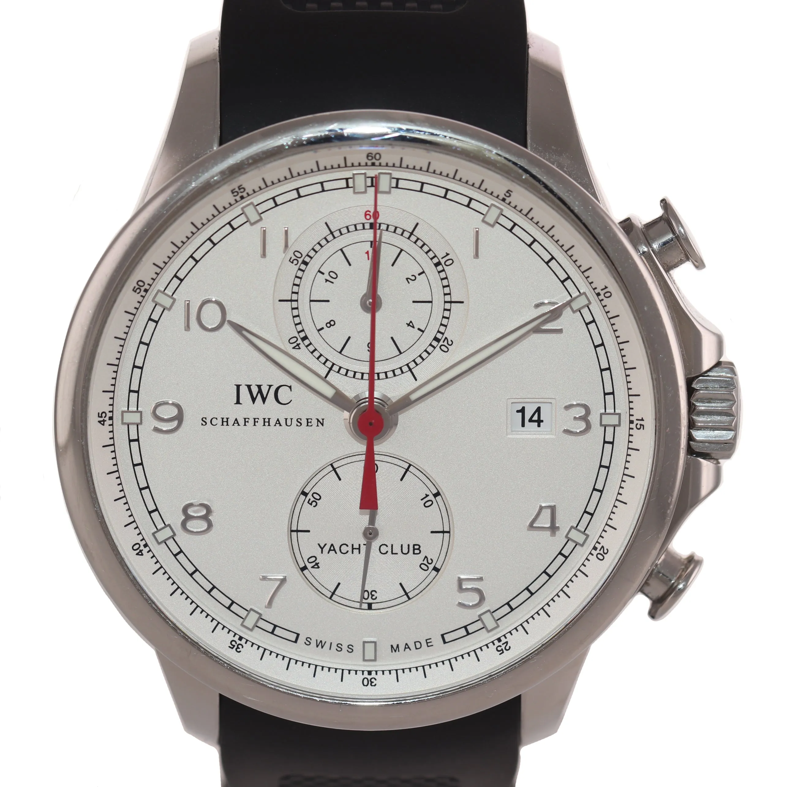 IWC Portuguese Yacht Club Chronograph 45mm Steel Watch IW390206 3902 3902-06