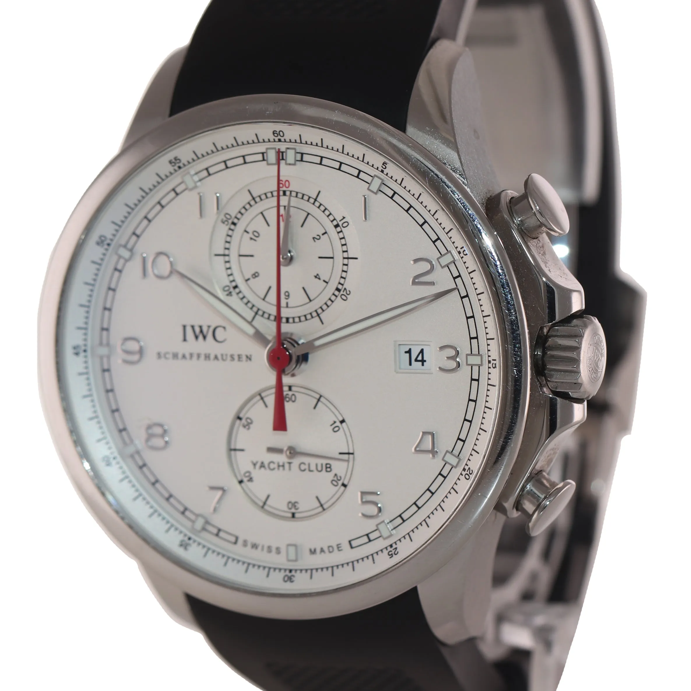 IWC Portuguese Yacht Club Chronograph 45mm Steel Watch IW390206 3902 3902-06
