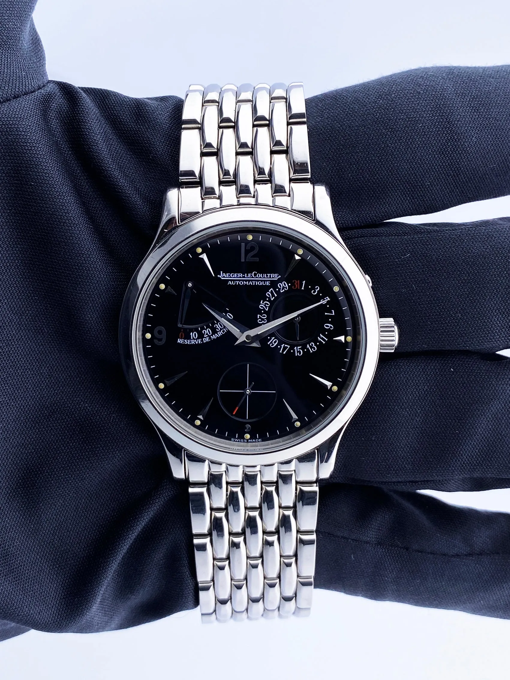 Jaeger LeCoultre Master Reserve De Marche Mens Watch Box & Papers