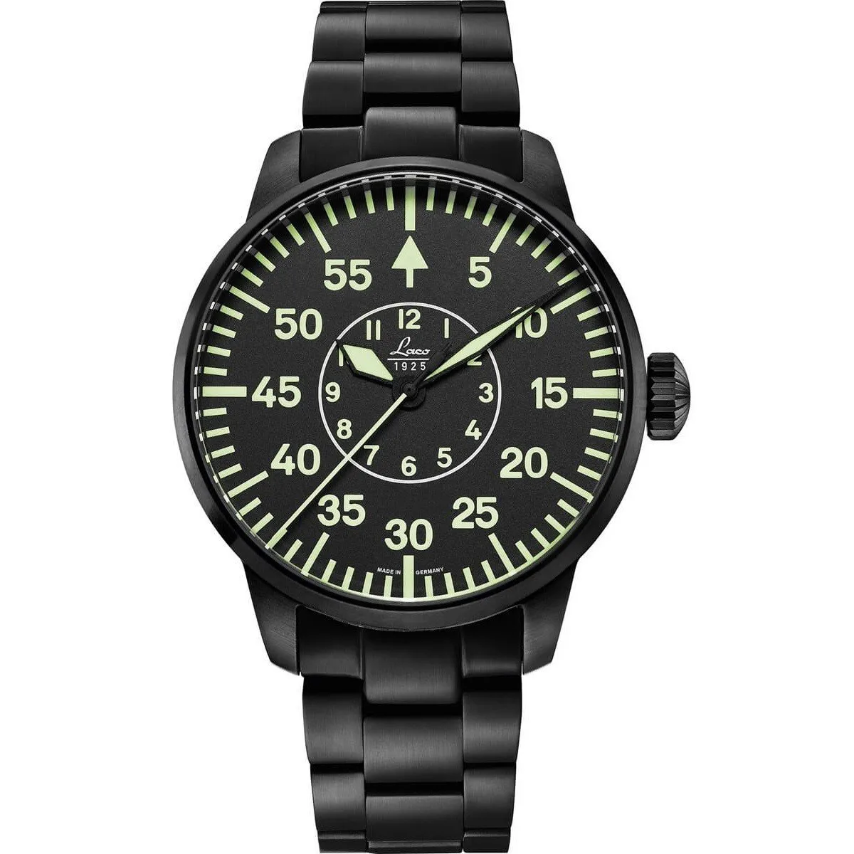 Laco 1925 Pilot Watches Basic Sydney 42mm Black Automatic Acciai Black IP 861890