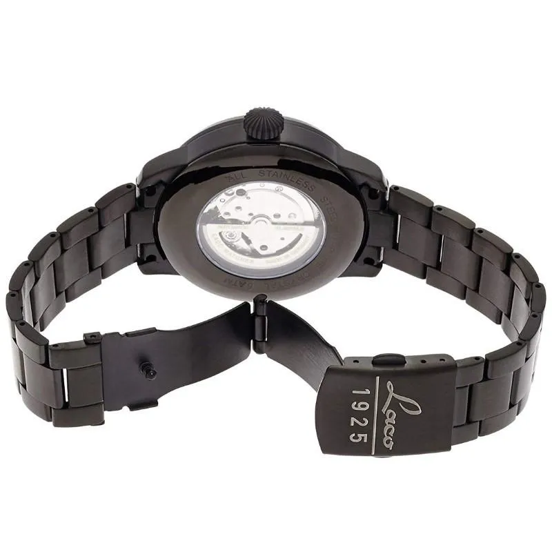 Laco 1925 Pilot Watches Basic Sydney 42mm Black Automatic Acciai Black IP 861890
