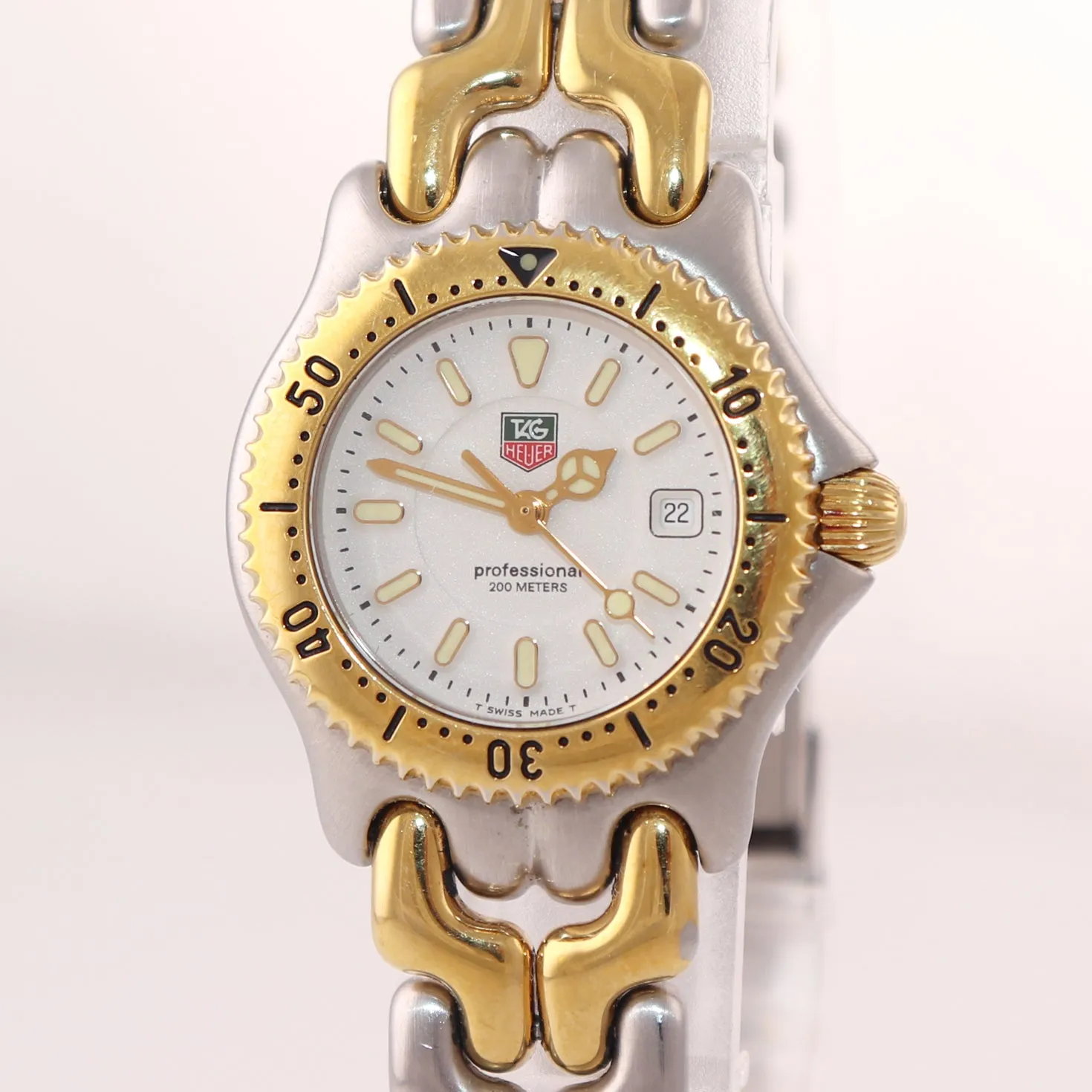 Ladies Tag Heuer Professional 200M WG1322 Steel Gold Tone 28mm Quartz Watch