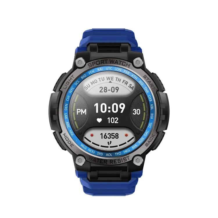 LC17 1.53 inch TFT Round Screen Sports Smart Watch, Heart Rate / Blood Oxygen / Blood Pressure(Blue)