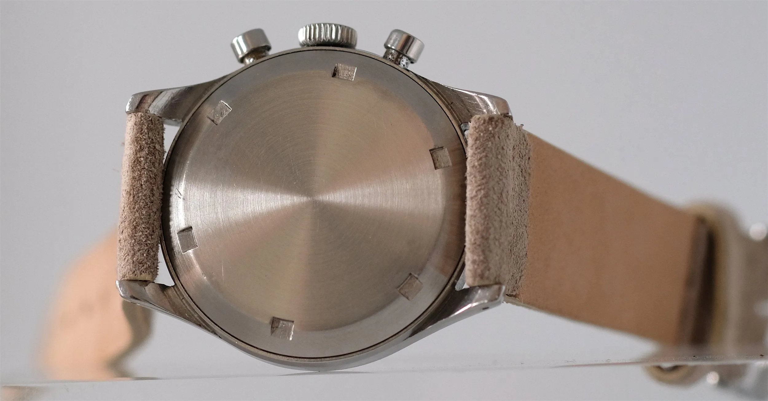 Lemania Chronograph with Patinated Rhodium Dial