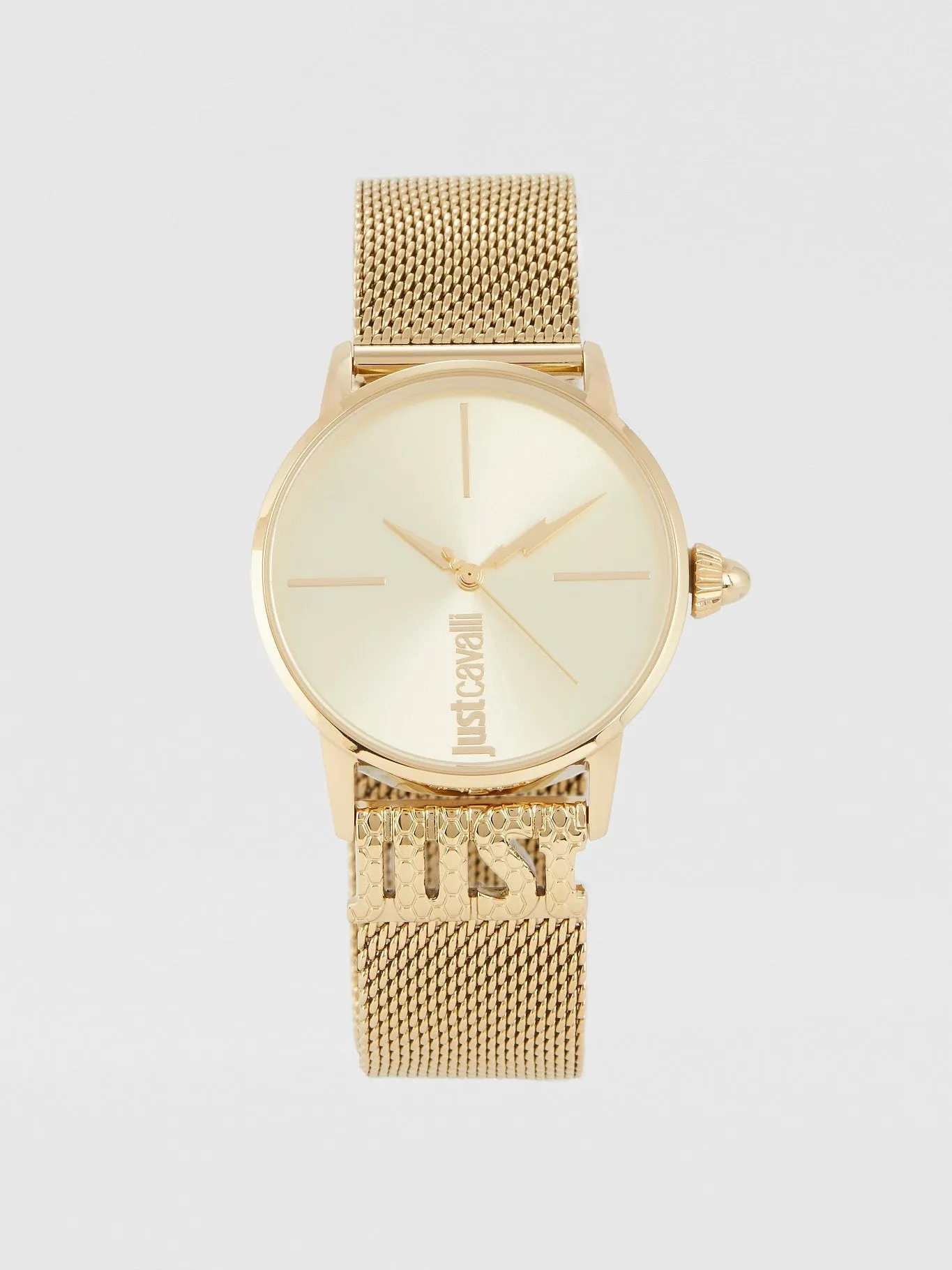 Logo Base Gold Milanese Strap Watch