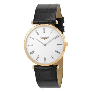 Longines La Grande Classique De Longines White Dial Black Leather Men's Watch L47091112 L4.709.1.11.2