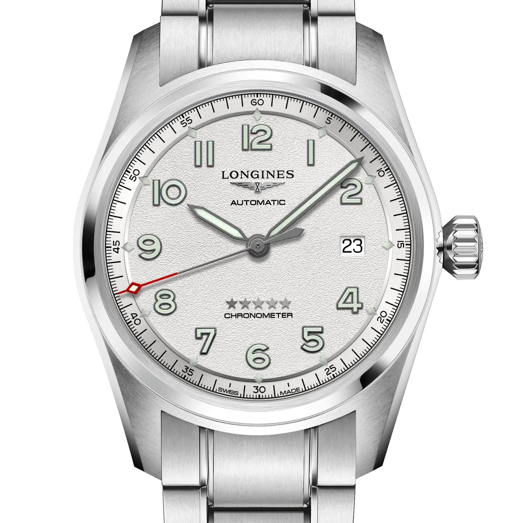 Longines Spirit 40MM Automatic Chronometer Silver Dial Watch L38104736