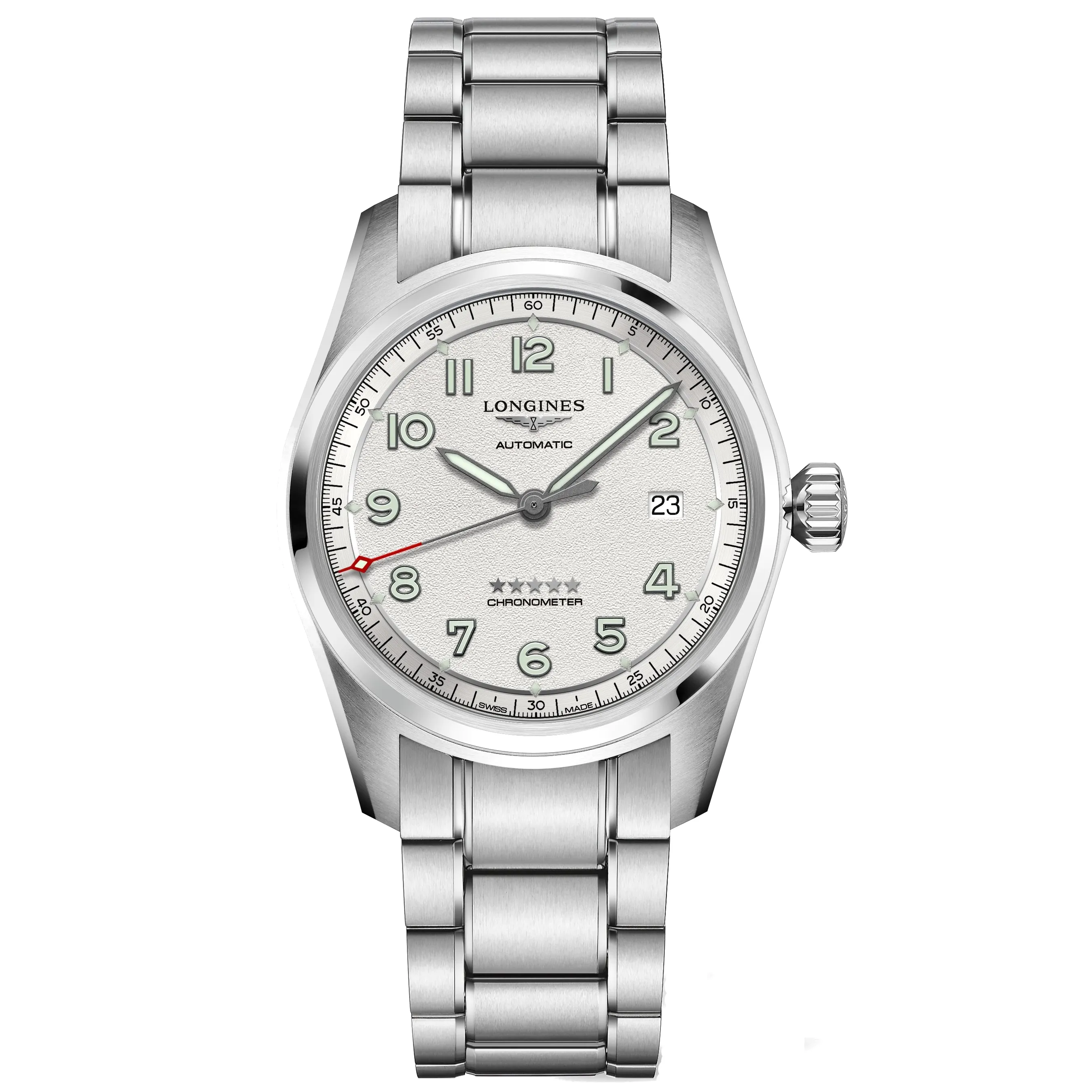 Longines Spirit 40MM Automatic Chronometer Silver Dial Watch L38104736