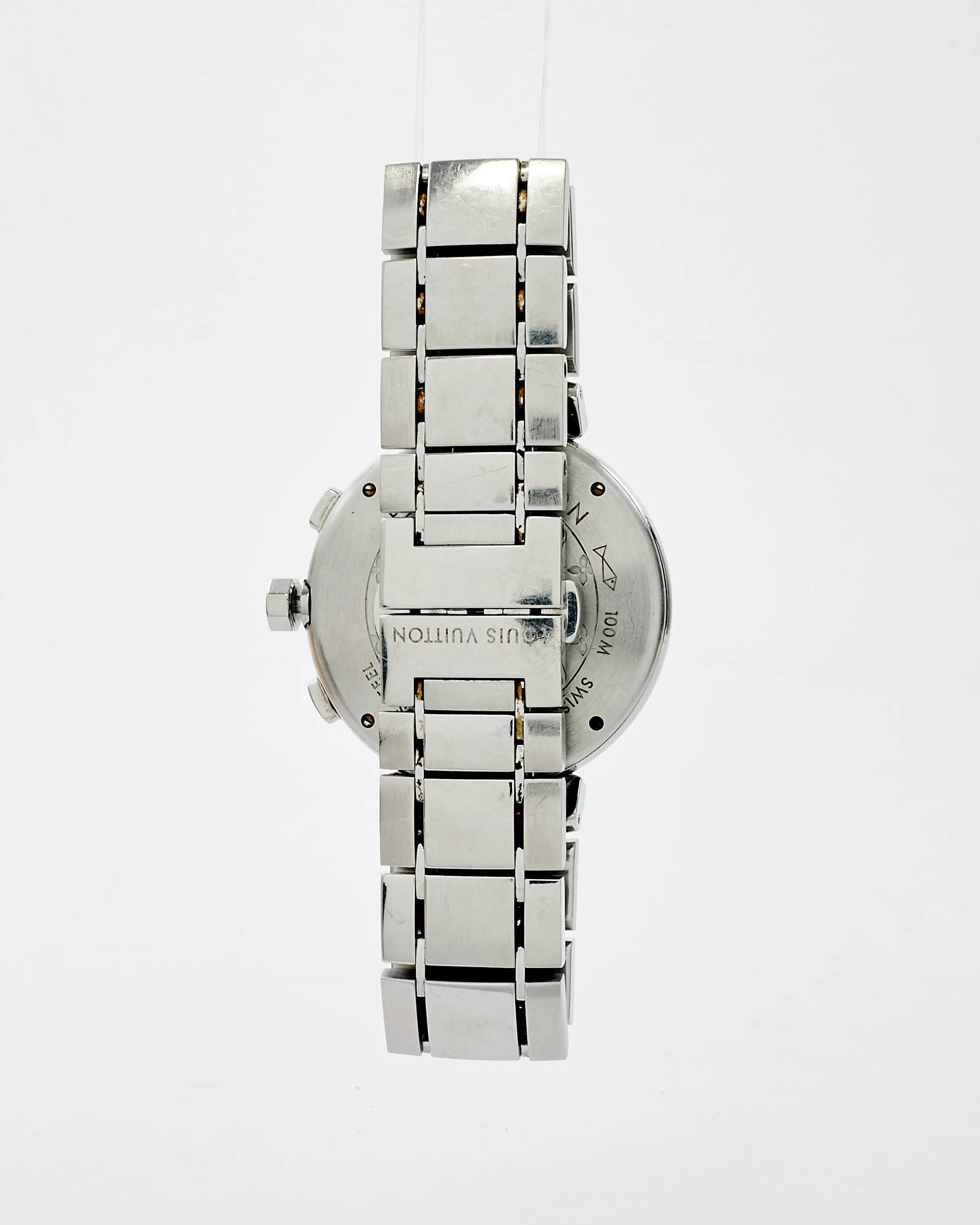 Louis Vuitton Silver Tambour Chronograph Automatic Watch