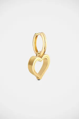 MARIE LICHTENBERG | 18K GOLD BABY CHARM HEART EARRING