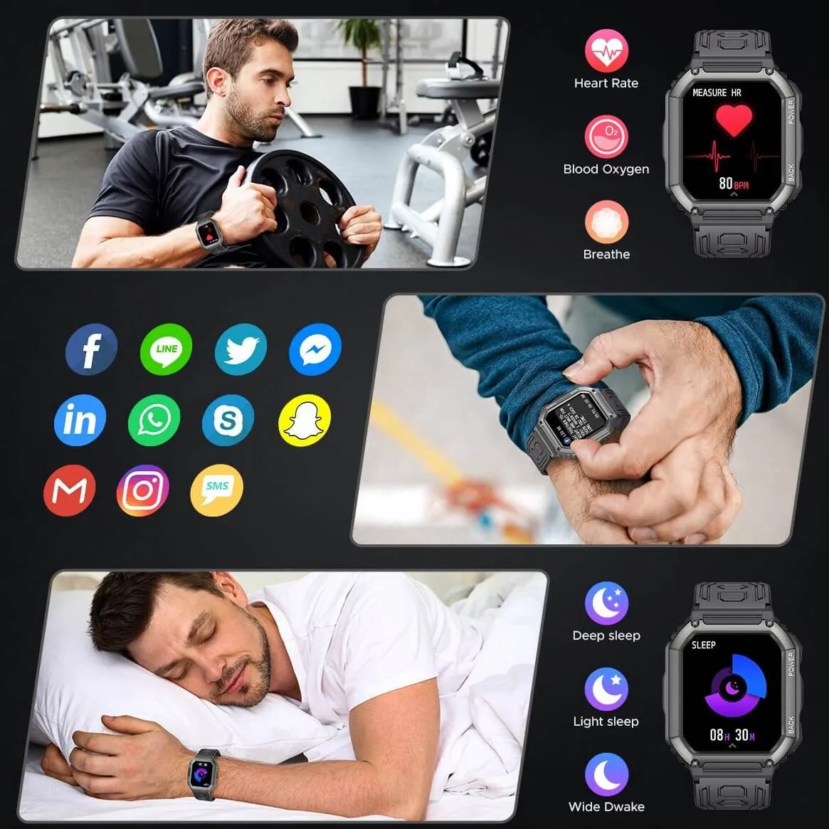 MASON - Tactical Smart Watch 320mAh
