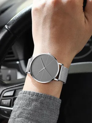 Men Round Pointer Quartz Watch- FD ⚡