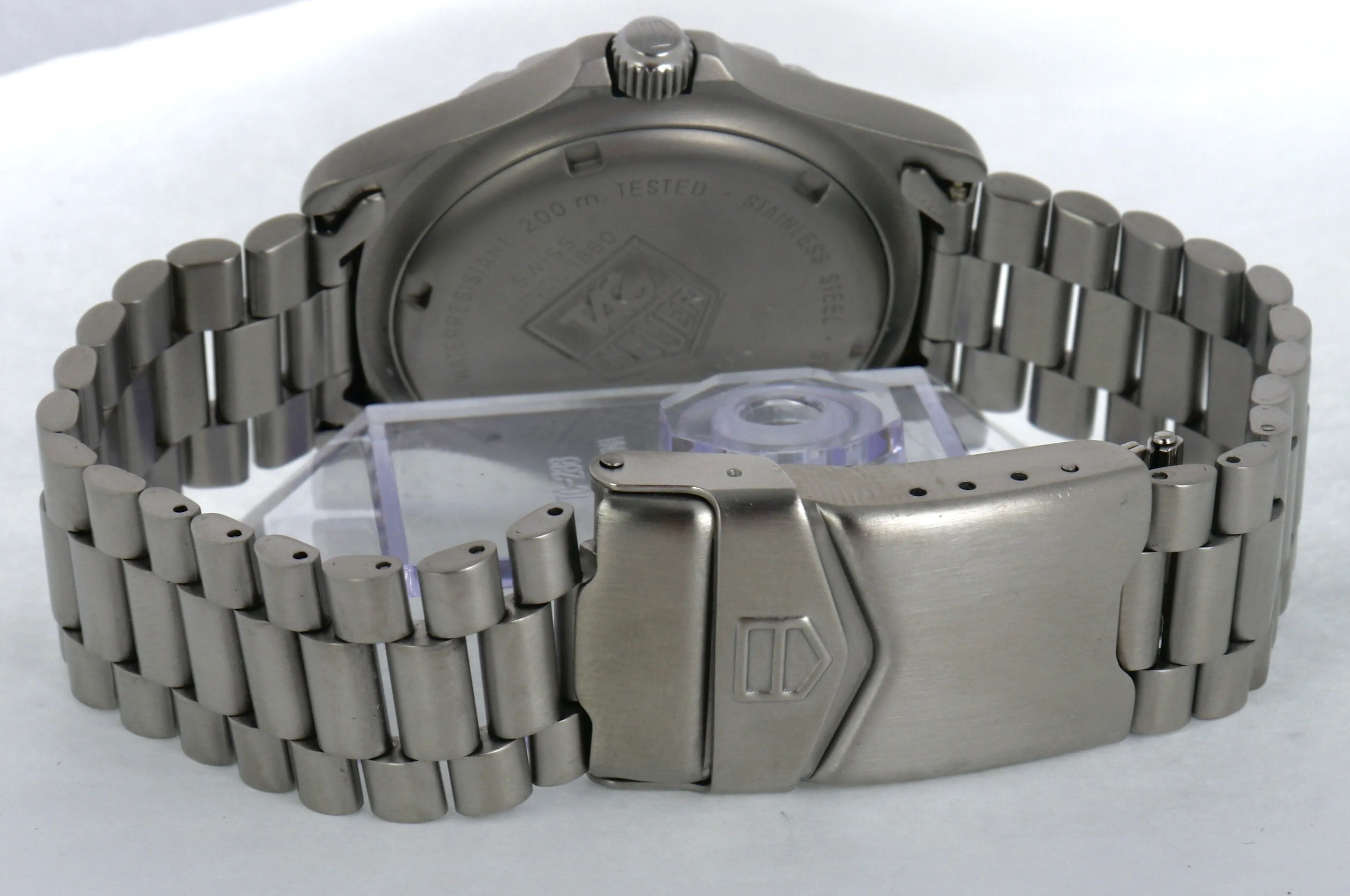 Men's TAG Heuer Professional 973.006 R-2 Stainless 41mm Black Date Watch