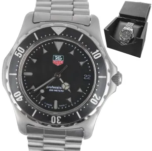 Men's TAG Heuer Professional 973.006 R-2 Stainless 41mm Black Date Watch