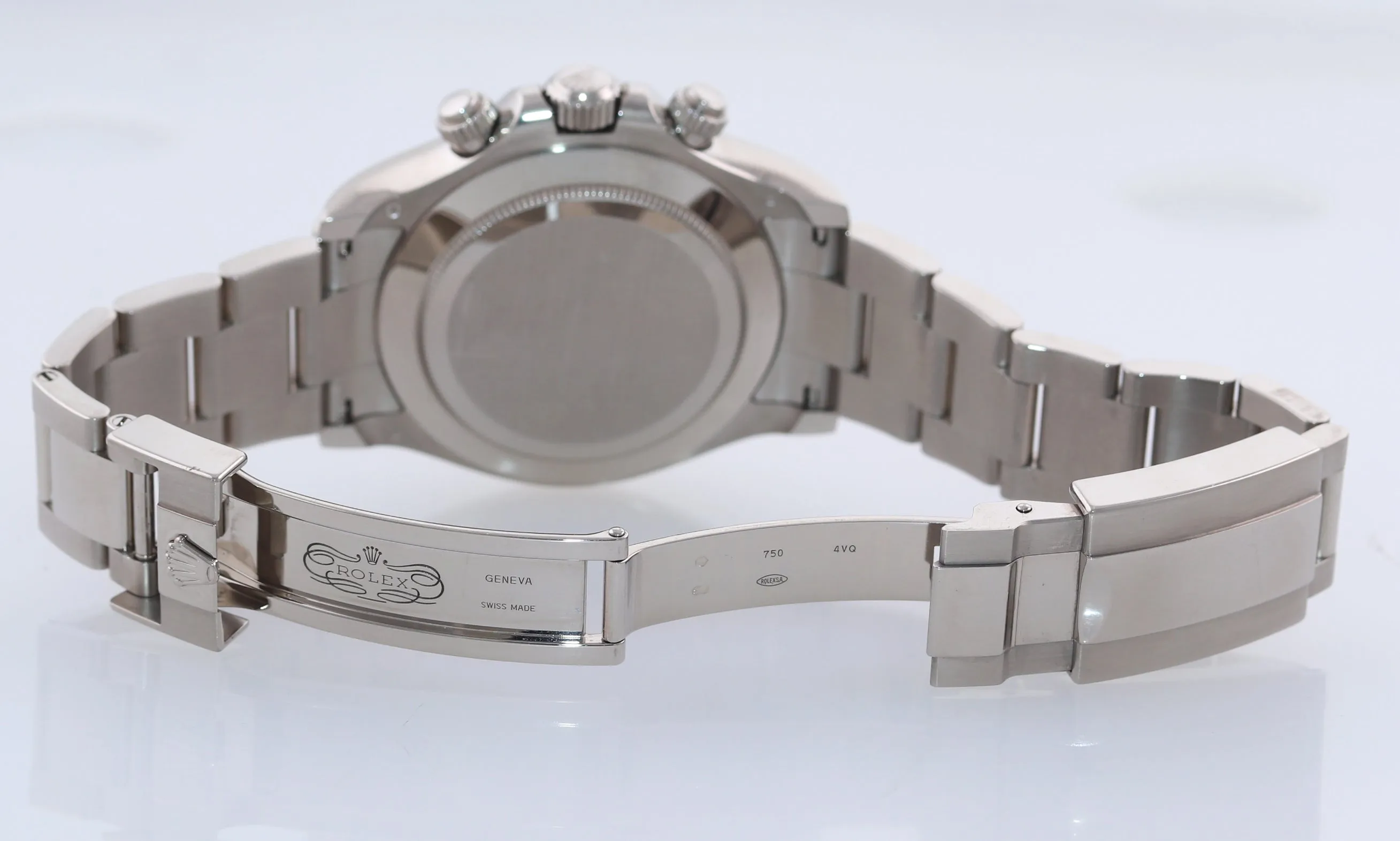 Mint 2018 PAPERS Rolex Daytona Silver Black Panda Dial 116509 White Gold Watch