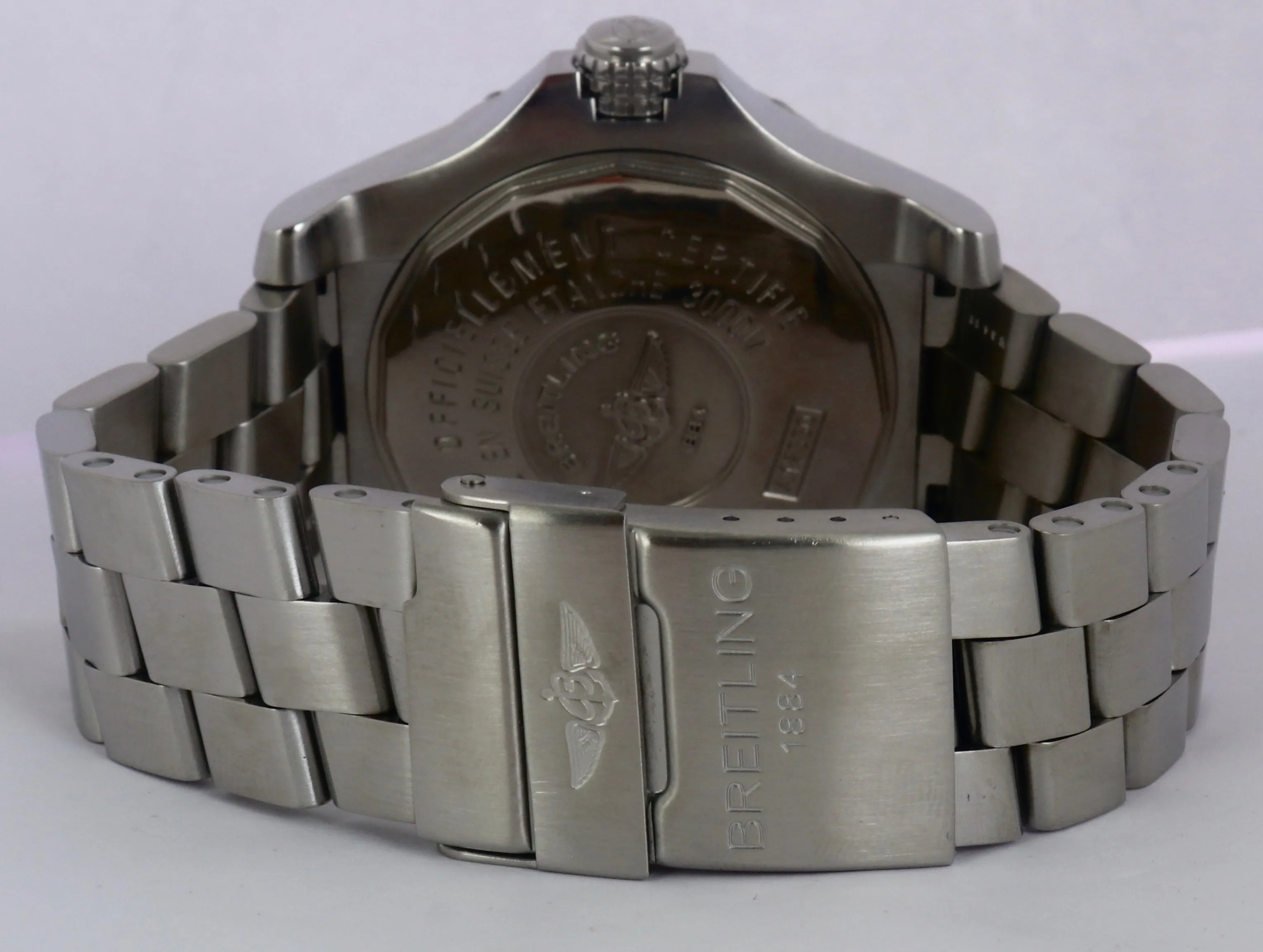 MINT Breitling Avenger Seawolf Automatic Black 45mm Stainless A17330 Date Watch