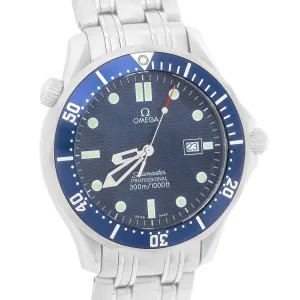 MINT Men's Omega Seamaster Professional 300M 2541.80 Blue Wave Quartz 41mm Watch