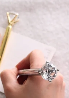 Modern PEN with Diamond Crystal Head Silver and Gold High Quality Metal