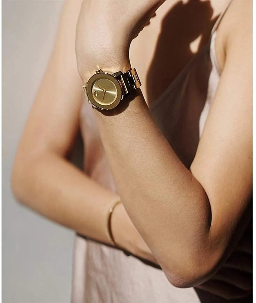 Movado Bold Gold-Tone Quartz Women's Watch 3600085