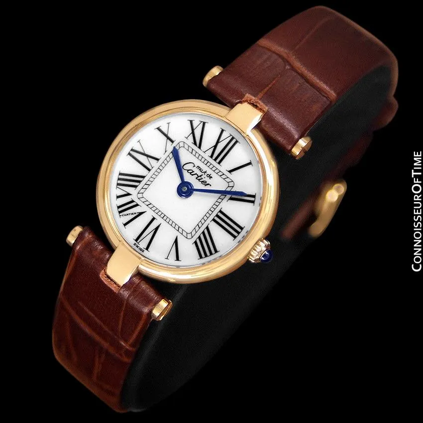 Must De Cartier Vendome Ladies Vermeil Watch - 18K Gold Over Sterling Silver