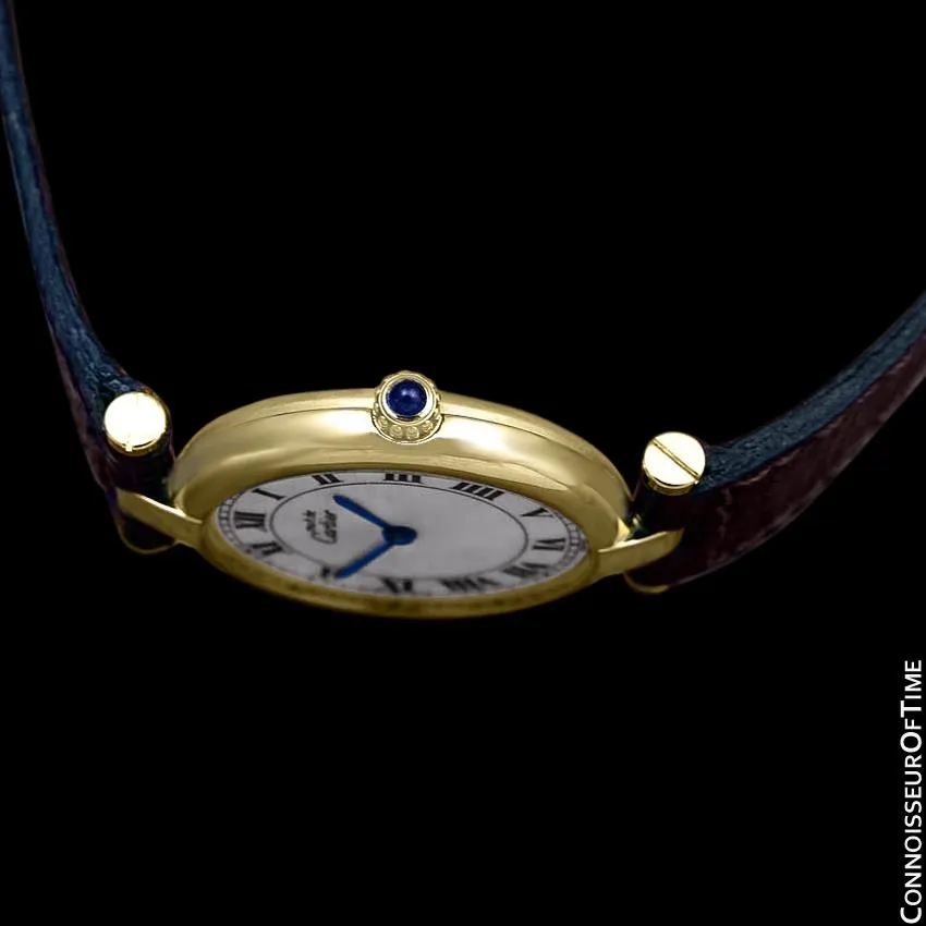 Must De Cartier Vendome Ladies Vermeil Watch - 18K Gold Over Sterling Silver