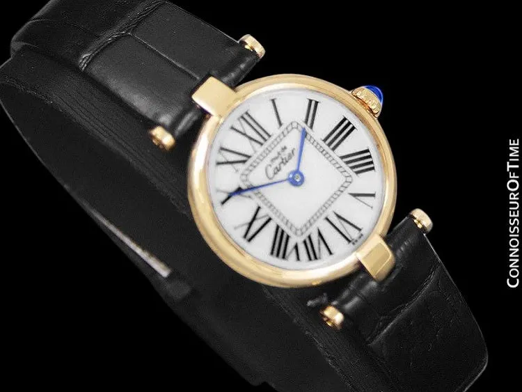 Must De Cartier Vendome Ladies Vermeil Watch - 18K Gold Over Sterling Silver