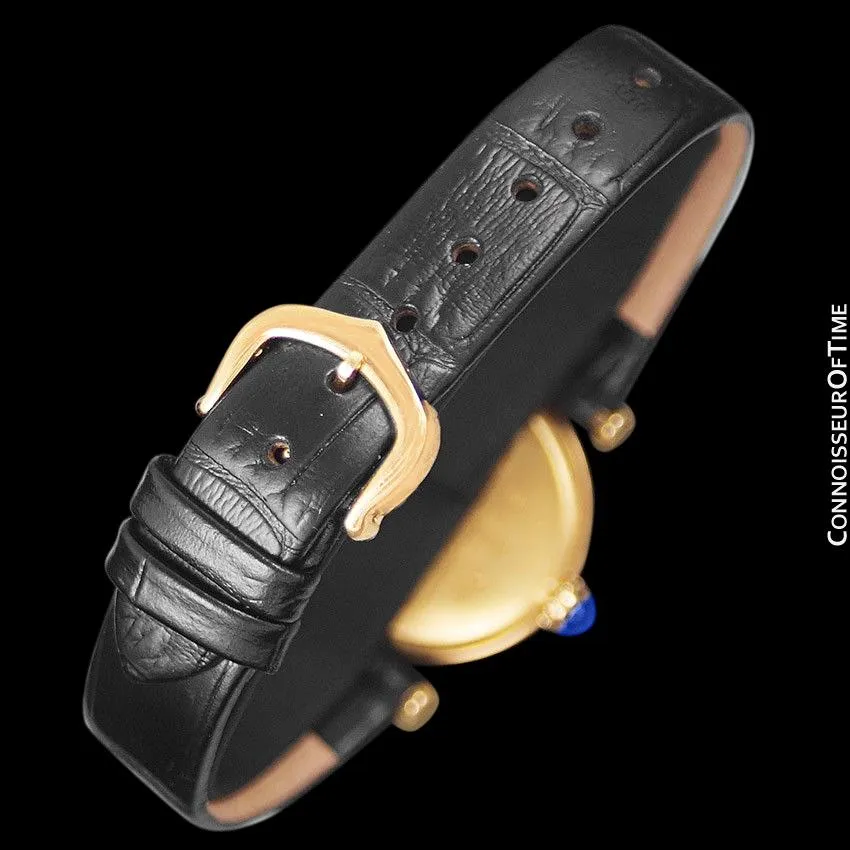 Must De Cartier Vendome Ladies Vermeil Watch - 18K Gold Over Sterling Silver