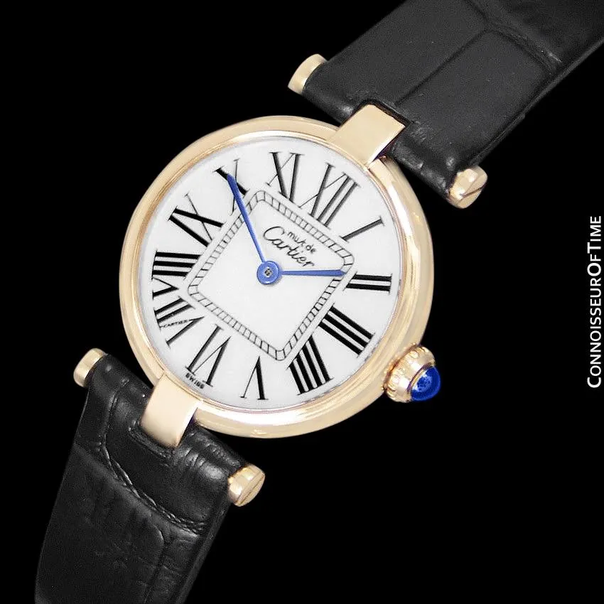 Must De Cartier Vendome Ladies Vermeil Watch - 18K Gold Over Sterling Silver