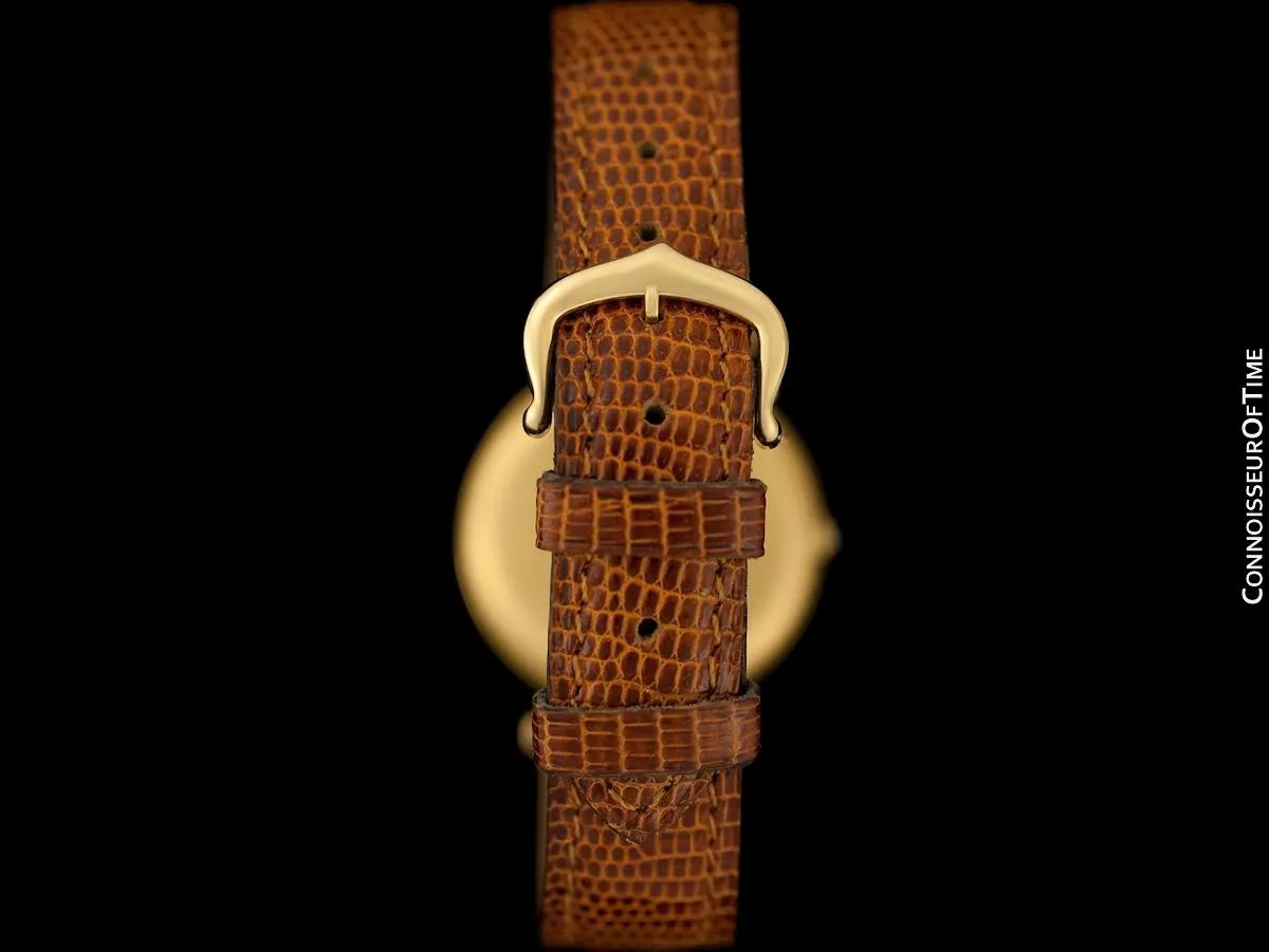 Must De Cartier Vendome Mens Midsize Unisex Vermeil Watch - 18K Gold Over Sterling Silver