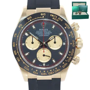 NEW 2020 Rolex Daytona 116518LN Yellow Gold Black Paul Newman Ceramic Watch