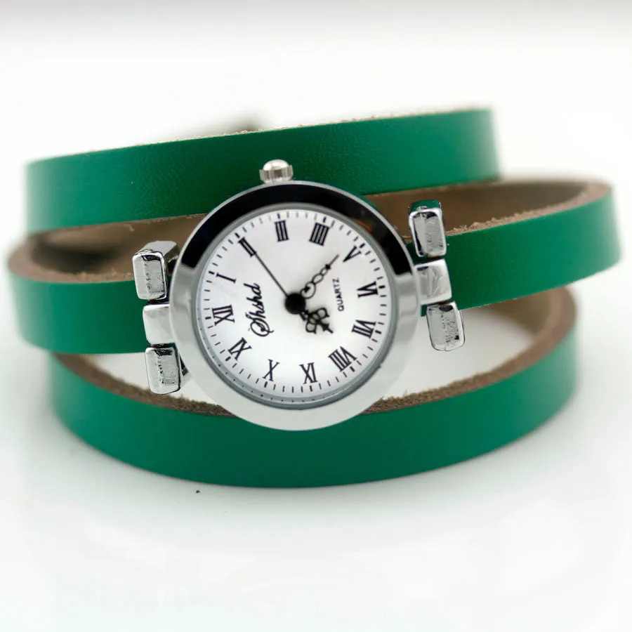 New fashion hot-selling women's long leather female watch ROMA vintage watch women dress watches