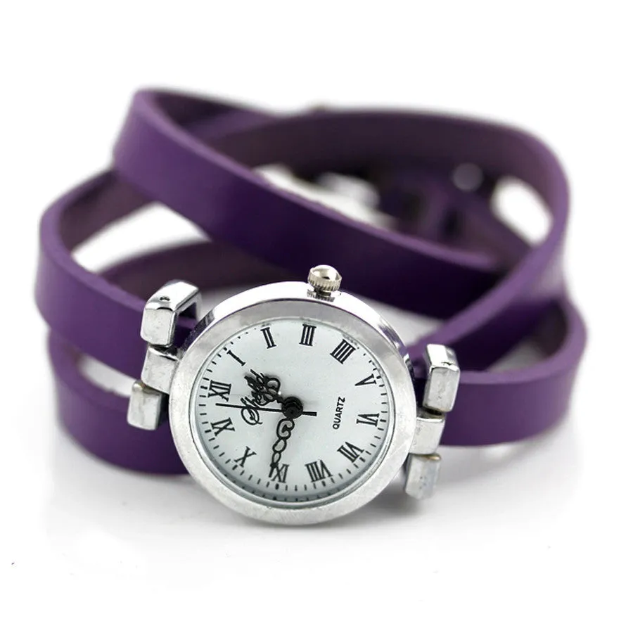 New fashion hot-selling women's long leather female watch ROMA vintage watch women dress watches