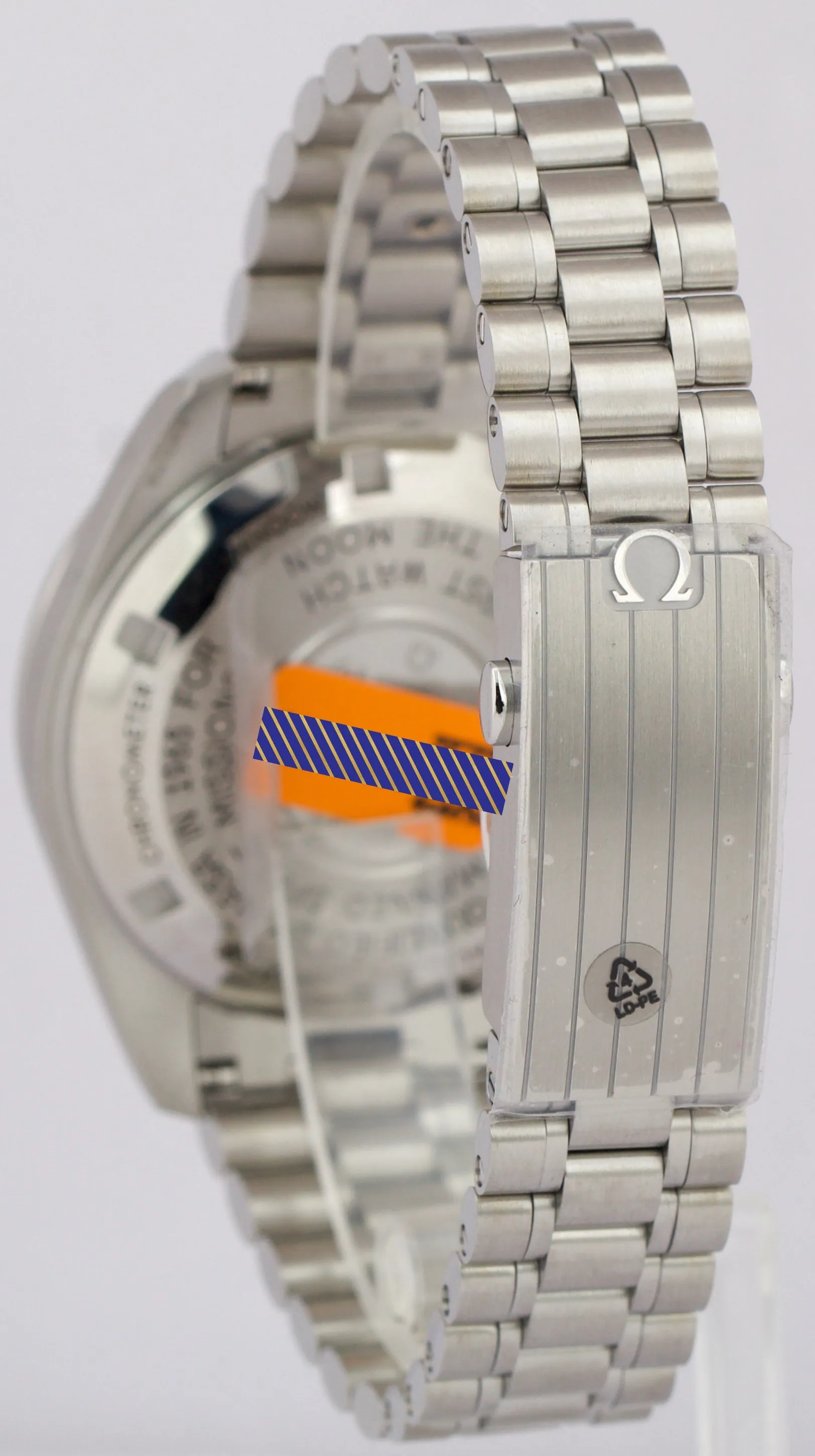NEW PAPERS Omega Speedmaster Moonwatch DOMINO 42mm Steel 310.30.42.50.01.001 BOX