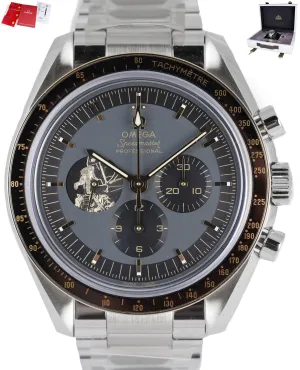 NEW STICKERED Omega Speedmaster Moonwatch Apollo 11 Blue 310.20.42.50.01.001