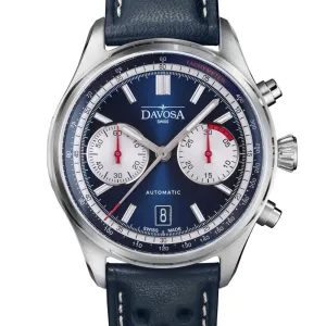 Newton Automatic Chronograph Blue Pilot Rally Watch 16153645 Limited Edition