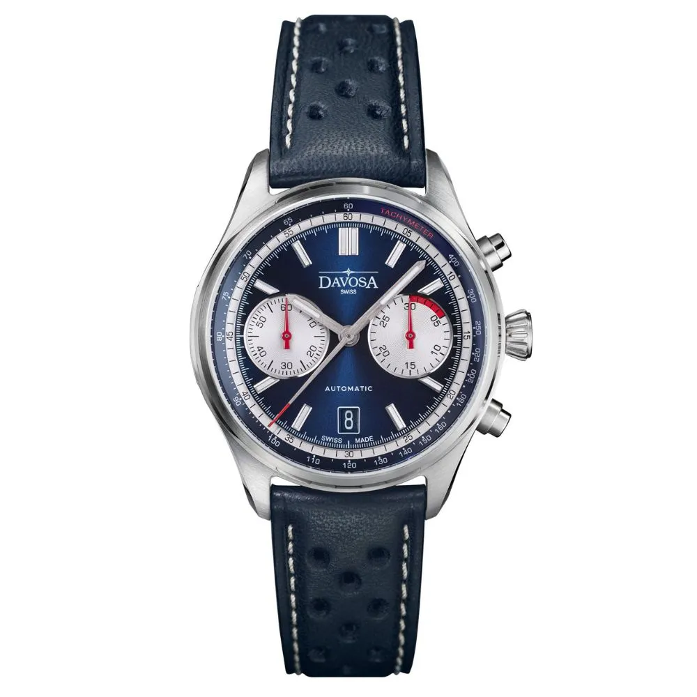Newton Automatic Chronograph Blue Pilot Rally Watch 16153645 Limited Edition