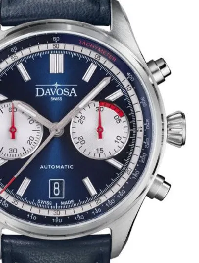 Newton Automatic Chronograph Blue Pilot Rally Watch 16153645 Limited Edition
