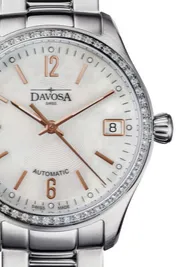 Newton Automatic Swiss-Made Rose Gold White Ladies Watch 16619315