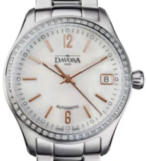 Newton Automatic Swiss-Made Rose Gold White Ladies Watch 16619315