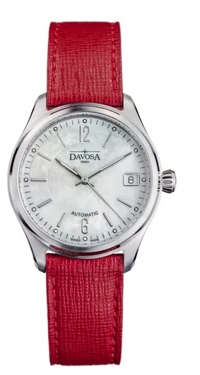 Newton Automatic Swiss-Made White Red Ladies Watch 16619019