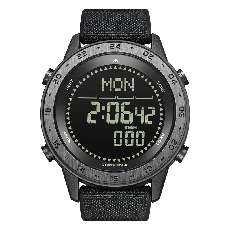 North Edge TANK 3 Men's Outdoor Sports Watch - Pedometer | Calories | Compass | 50 Metres Waterproof