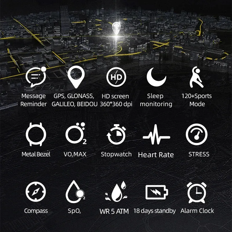 North Edge X-Trek GPS Smartwatch｜Outdoor Compass & Heart Rate Tracking