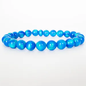 Ocean Blue Opalescence Beaded Bracelet